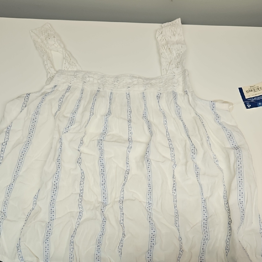 Arizona White Lace Strap Women Top